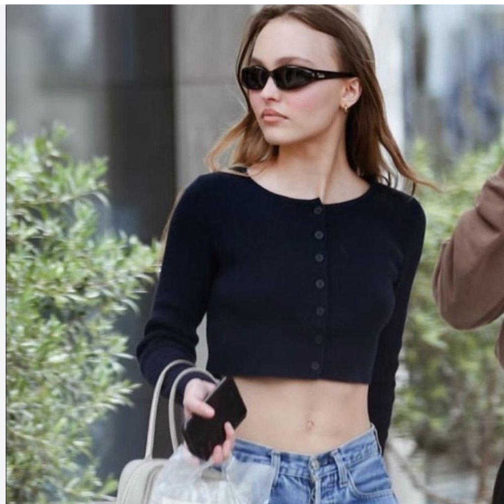 Black Brandy Melville knit Athelia top